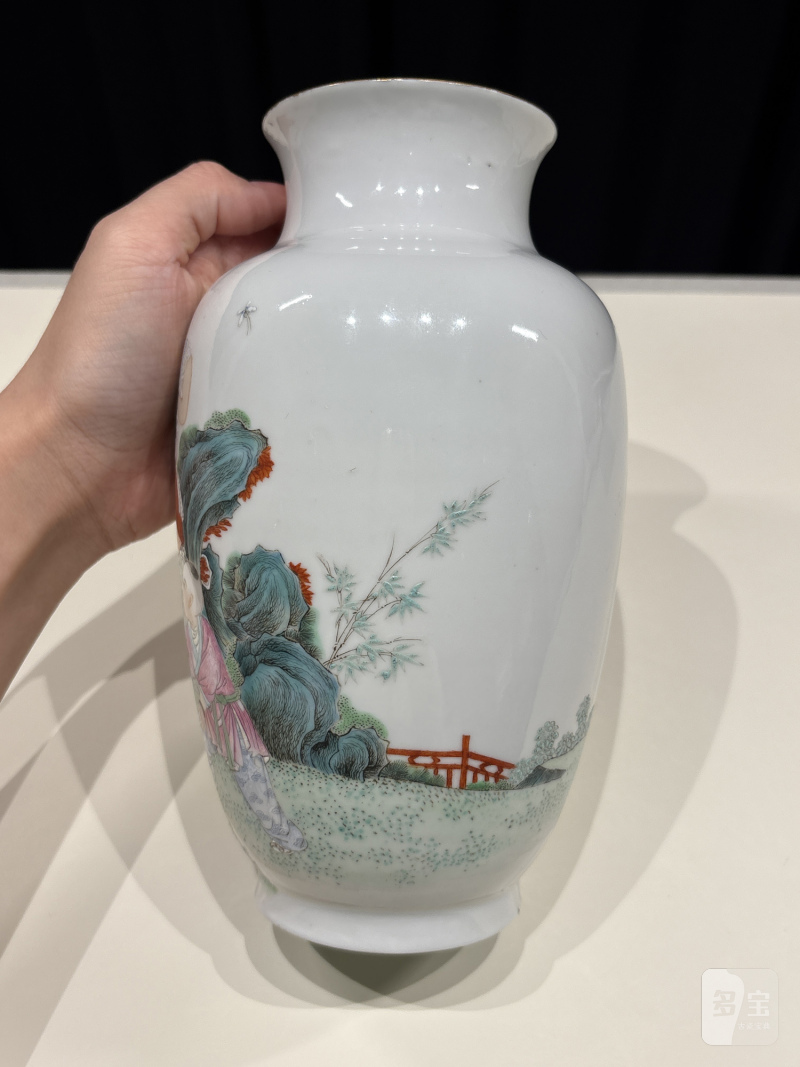 民国 粉彩婴戏灯笼瓶 - 图6